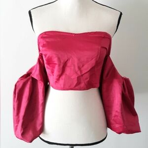 Haute Curve Puff Sleeve Top NWT